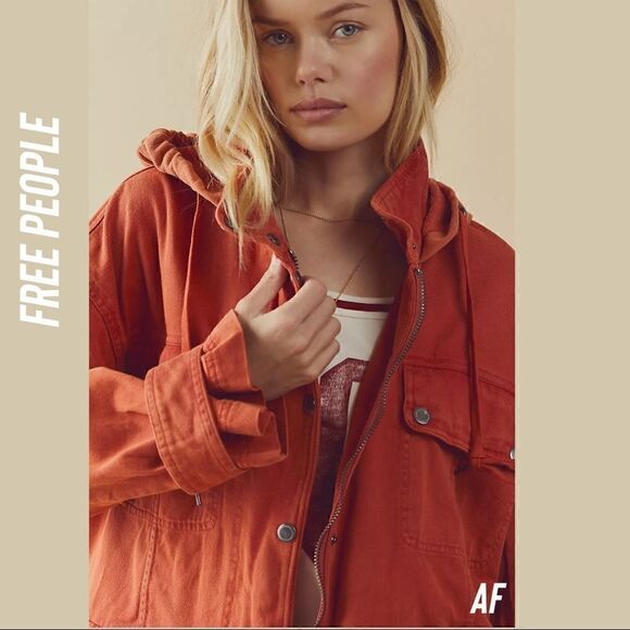 WE THE FREE NOCTURNE HOODIE JACKET IN ORANGE NWT MEDIUM - Picture 3 of 10